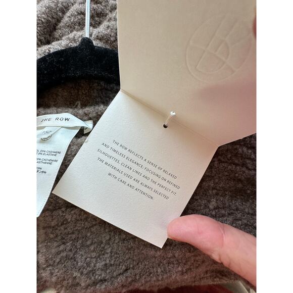 NWT The Row Follain Fringe Poncho in Fawn Melange Wool Cashmere Pullover Sweater - Picture 13 of 16